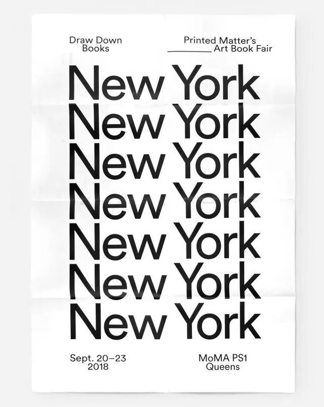 New York Book Fair Poster, minimal, swiss, monochrome