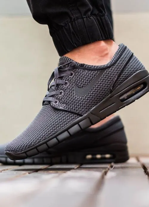 Grey Knit Sneaker Close-up, photographic, minimal, monochrome