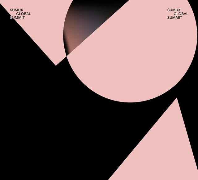 Sumux Global Summit geometric poster (duplicate save), minimal, swiss, high-contrast