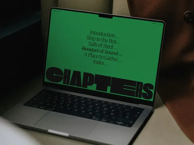 Laptop Mockup with Typography Design, minimal, flat, vibrant