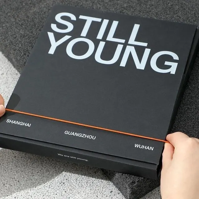 STILL YOUNG Editorial Mockup, minimal, swiss, dark