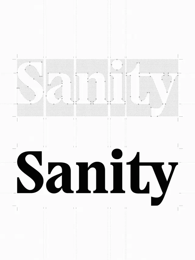 Sanity Wordmark Design Study, minimal, monochrome, monochrome