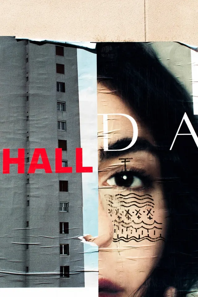 Collage Portrait with Typography, brutalist, maximalist, high-contrast