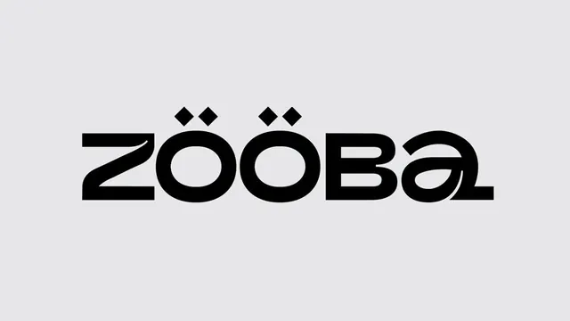 ZOÖBA Wordmark, minimal, geometric, monochrome