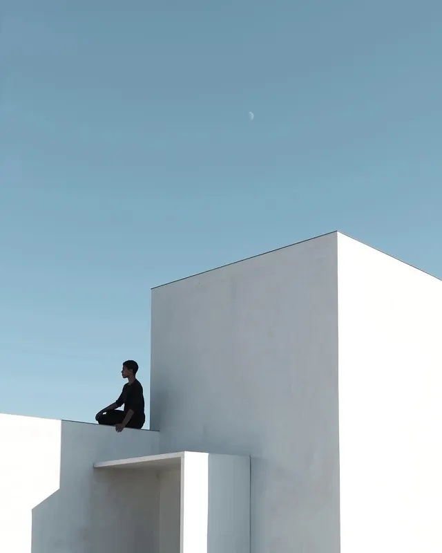 Minimalist Architectural Portrait, minimal, geometric, light