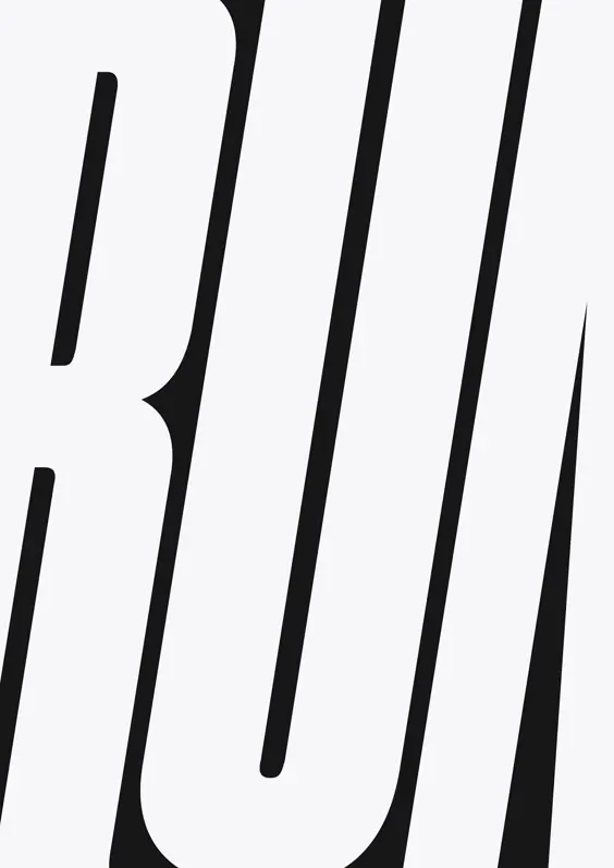 Condensed Typography Wordmark, minimal, swiss, monochrome