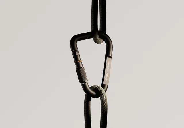 Interlocking Chain Link Graphic, minimal, 3d-render, monochrome