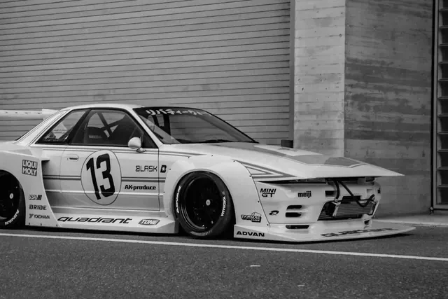 Monochrome Racing Car Mockup, monochrome, retro, monochrome