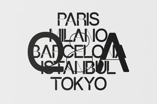 Typography Overlay Graphic, minimal, swiss, monochrome