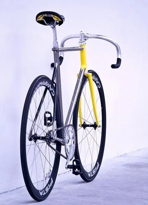 Yellow and Silver Bicycle Mockup, minimal, photographic, vibrant