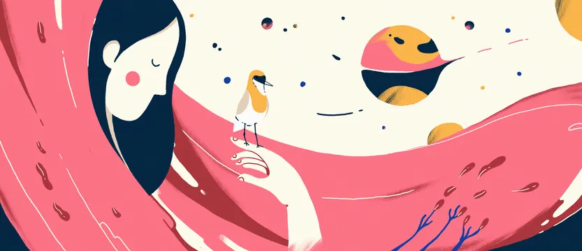 Abstract Organic Illustration, playful, organic, vibrant
