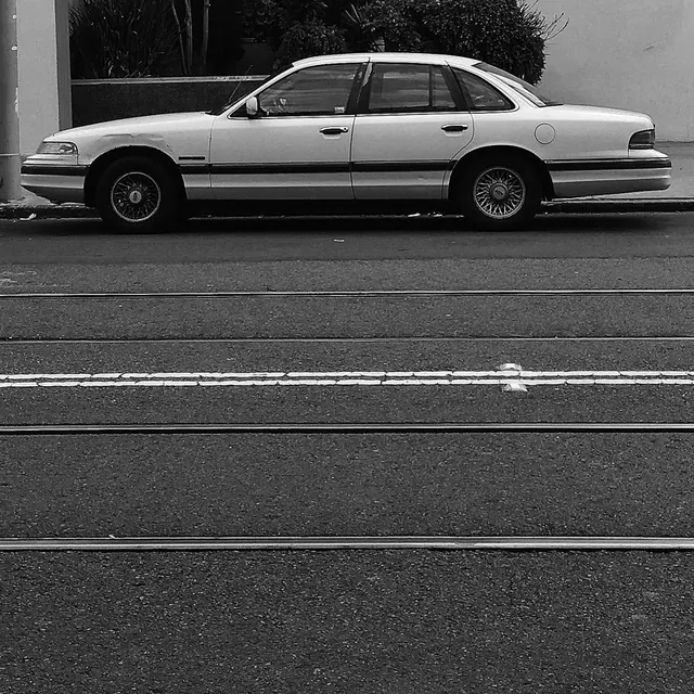 Monochrome Sedan Photograph, monochrome, photographic, monochrome