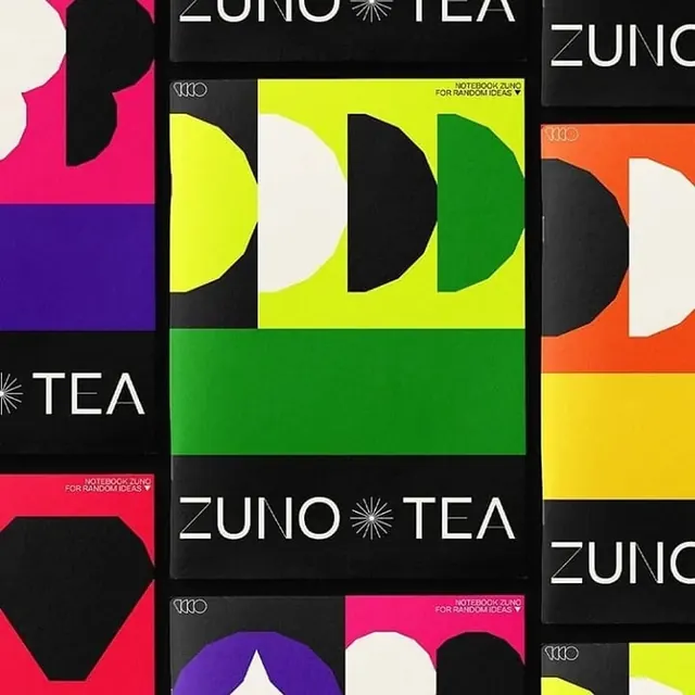 ZUNIO TEA Identity System, swiss, minimal, vibrant