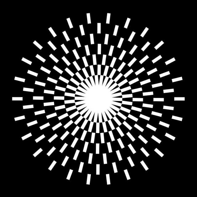 Radial Dot Pattern, minimal, geometric, high-contrast