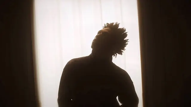 Silhouette of a Person with Spiky Hair, minimal, monochrome, dark