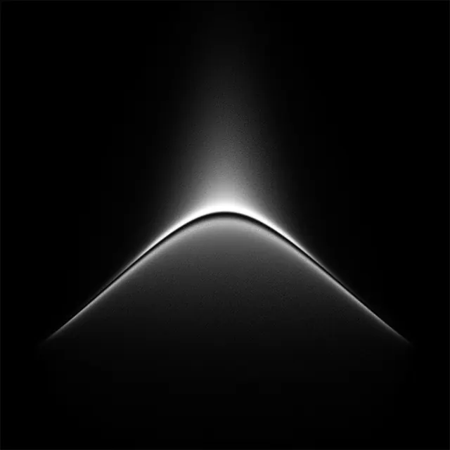 Abstract Horizon Glow, minimal, monochrome, dark