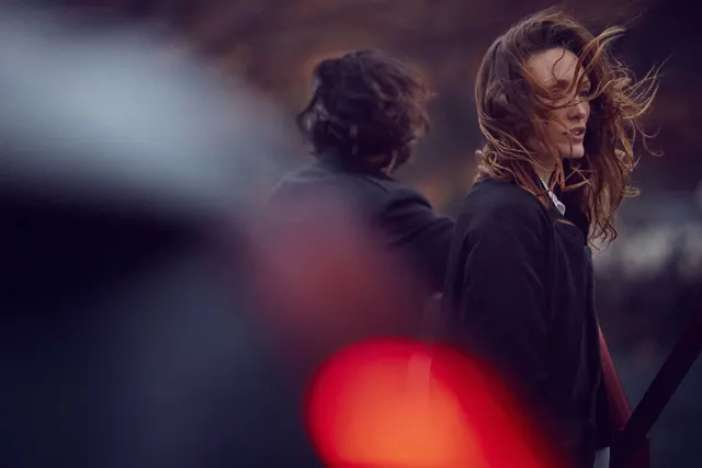 Cinematic Portrait with Bokeh, photographic, dark-mode, dark