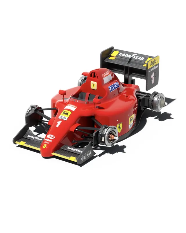 Red and Black Snowmobile 3D Render, 3d-render, technical, vibrant