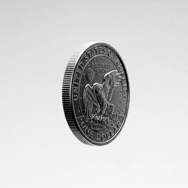 United States Eagle Coin, photographic, monochrome, monochrome