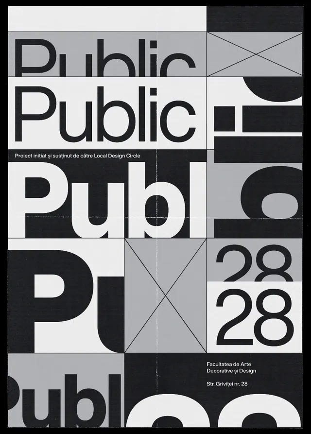 Public Public Identity System, swiss, minimal, monochrome