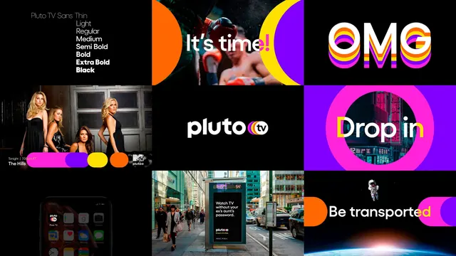 Entertainment and Media Branding Collection, gradient-heavy, dark-mode, vibrant
