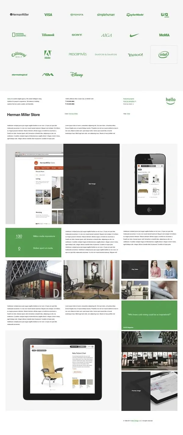 Web Design Portfolio Layout, minimal, corporate-clean, light