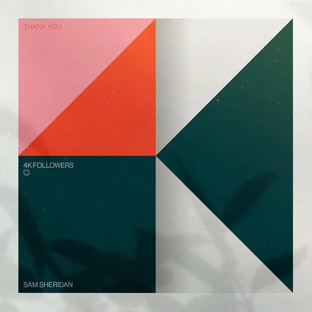 Geometric Abstract Graphic with Typography, minimal, swiss, vibrant