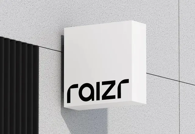 Raizr Wordmark Mockup, minimal, corporate-clean, monochrome
