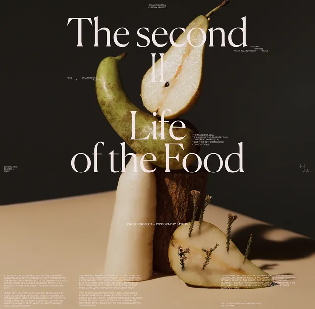 The Second Life of Food Editorial Design, minimal, editorial, earthy