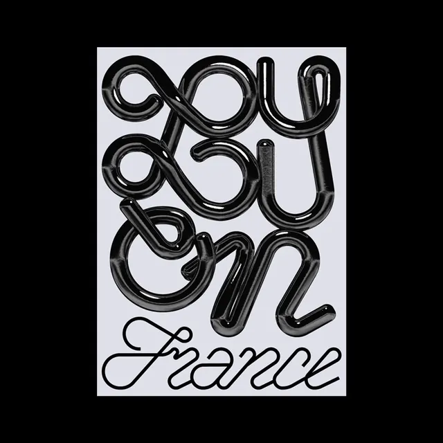 Bonjour France Wordmark, minimal, monochrome, monochrome