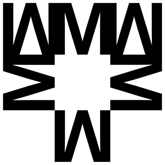 Geometric Abstract Logo, minimal, brutalist, high-contrast