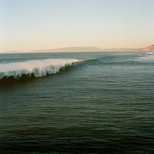 Ocean Wave Landscape, photographic, minimal, muted