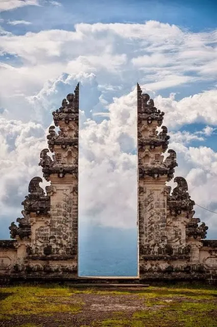 Ancient Temple Gateway, photographic, organic, earthy