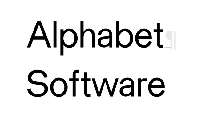Alphabet Software Wordmark, minimal, corporate-clean, monochrome