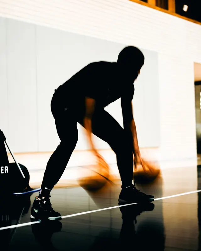 Silhouette of a Person in Motion, minimal, monochrome, monochrome