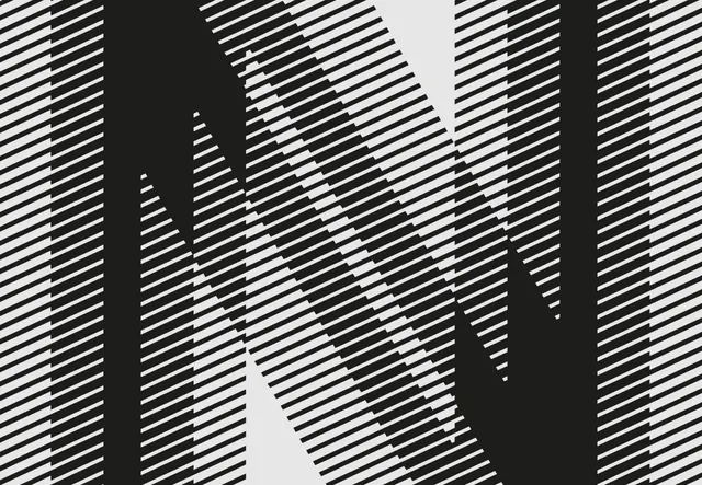 Abstract Geometric Line Art, minimal, swiss, monochrome