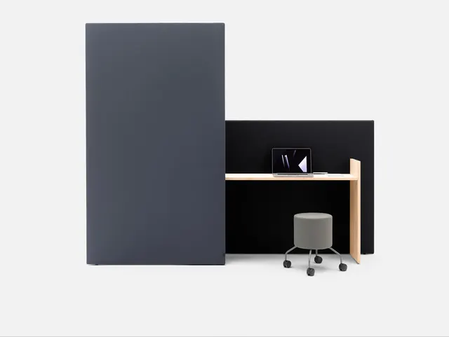 Minimalist Workspace Mockup, minimal, corporate-clean, dark