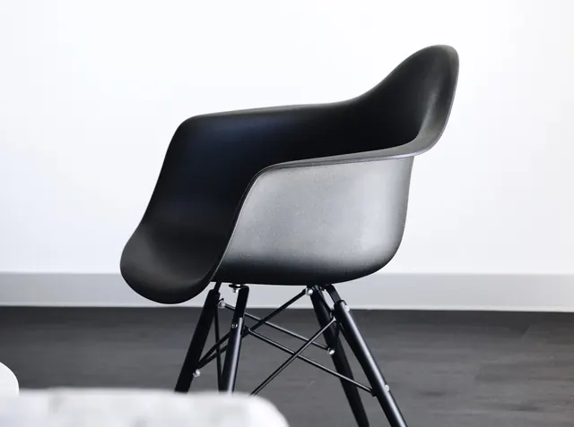 Modern Sculptural Chair, minimal, luxury, monochrome