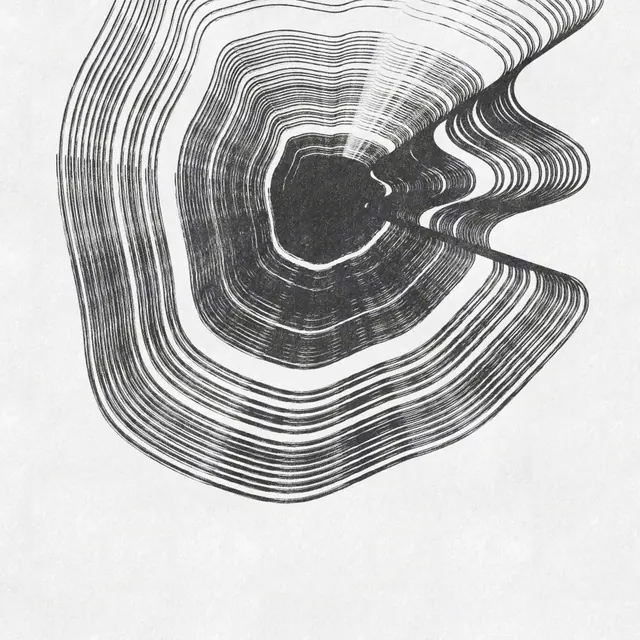 Concentric Line Art Graphic, minimal, monochrome, monochrome