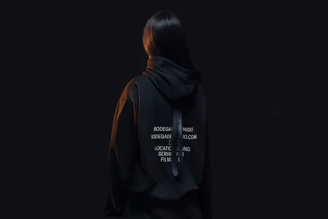 Hoodie Mockup with Typography, minimal, dark-mode, dark