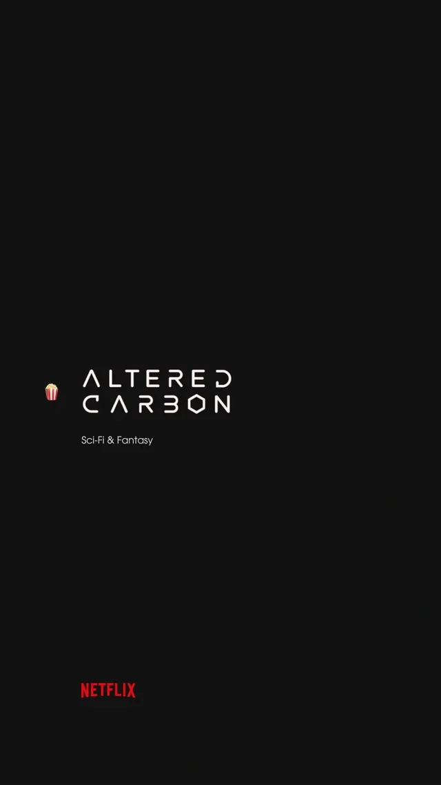 Altered Carbon Netflix Title Card, minimal, dark-mode, dark
