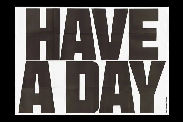 Have A Day Wordmark, minimal, brutalist, high-contrast