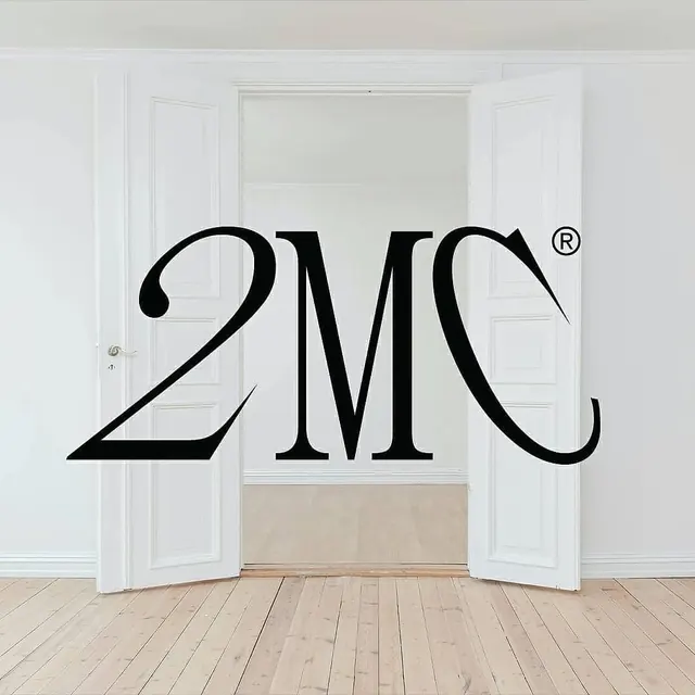 2MC Wordmark Mockup, minimal, geometric, monochrome