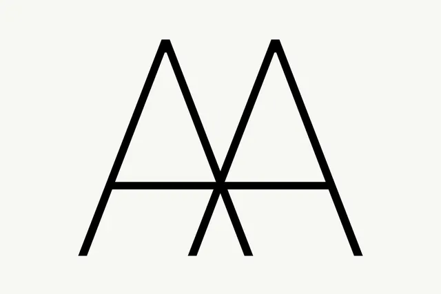 Geometric Interlocking Lettermark, minimal, geometric, monochrome