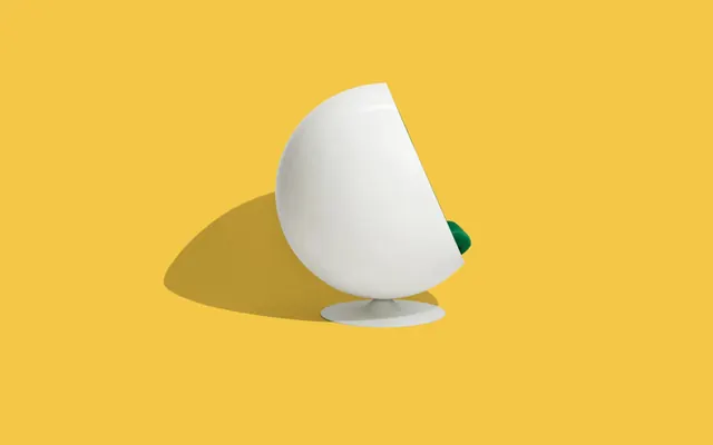 3D Abstract White Shape, minimal, 3d-render, vibrant