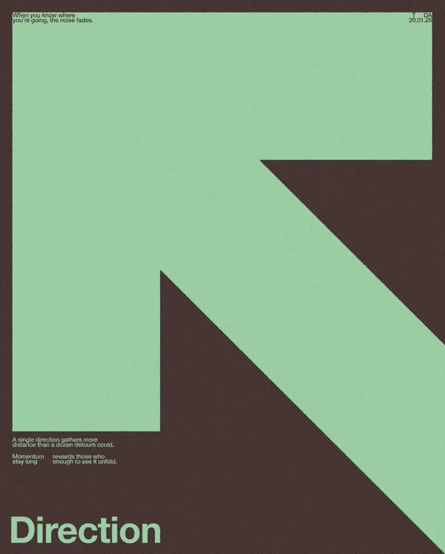 Direction Identity System, minimal, swiss, high-contrast