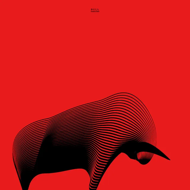 Abstract Line Art on Red, minimal, abstract, vibrant