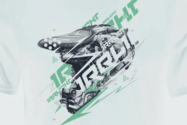 Sporty Racing Car Graphic, geometric, technical, high-contrast