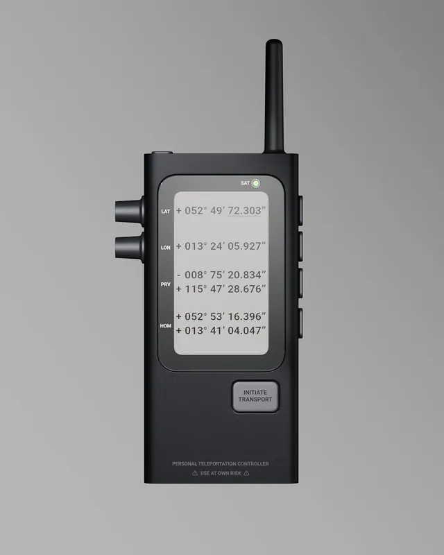 Handheld Radio UI Mockup, minimal, technical, dark