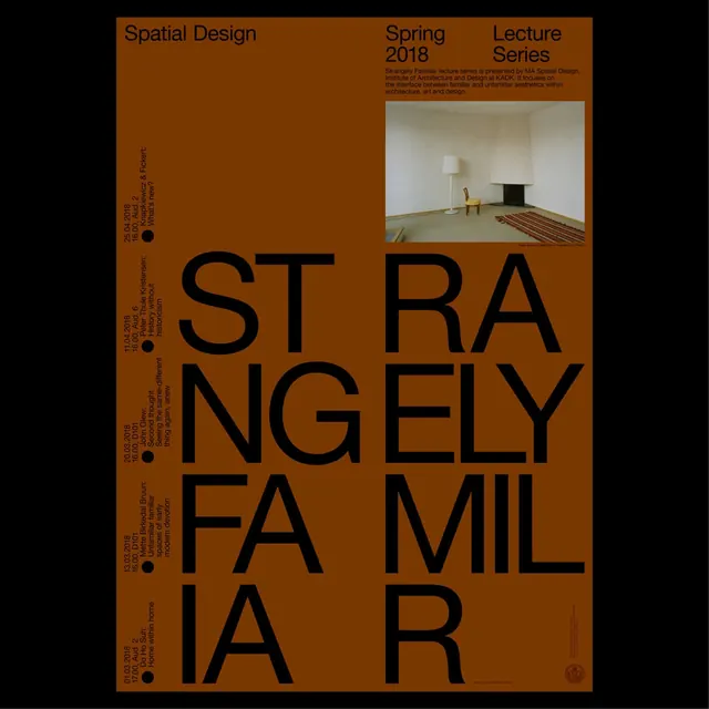 Strangely Familiar Spatial Design Poster, minimal, swiss, vibrant